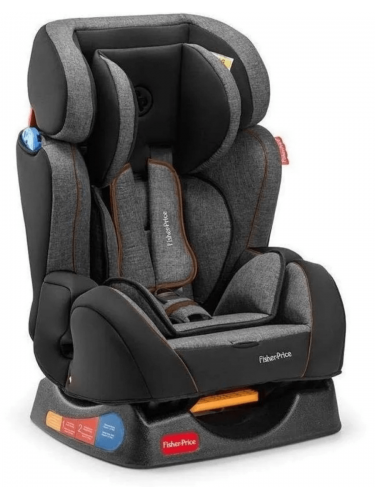 6 - Cadeira s/isofix infantil 0 a 25kg para carro Fisher-Price Hug melange AZUL OU CINZA