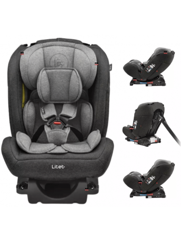 1 - Cadeira ISOFIX infantil para carro LITET ou FISHER-PRICE all-Stages Fix 2.0 preto ou cinza