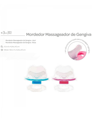 COMPRA - Mordedor Massageador de Gengiva - Azul BPA Free