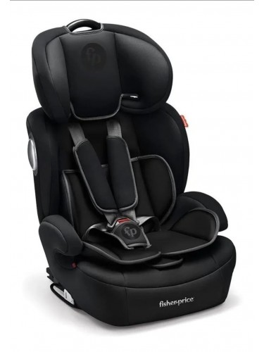 4 - Cadeira de elevação  com encosto ISOFIX, Fisher-Price Safemax 2.0 preto não reclina 9 a 36kg